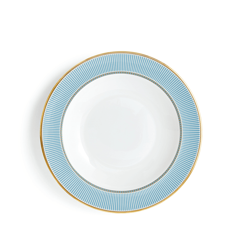 Helia Rimmed Soup Plate, D23cm, Mint Green