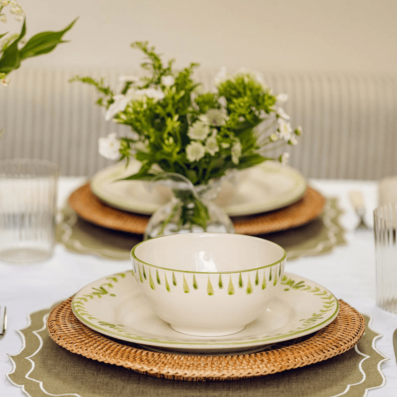 Elouise Set of 6  Cereal Bowls, D15 x H7.5cm, Green