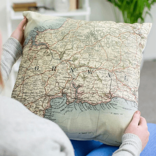 Image showing the Personalised Map Cushion Voucher, 51 x 30cm product.