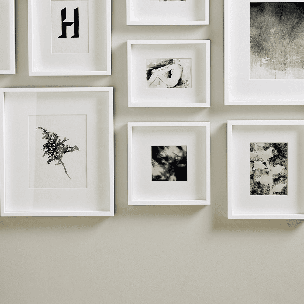 Picture Gallery Large wall photo frame set, White