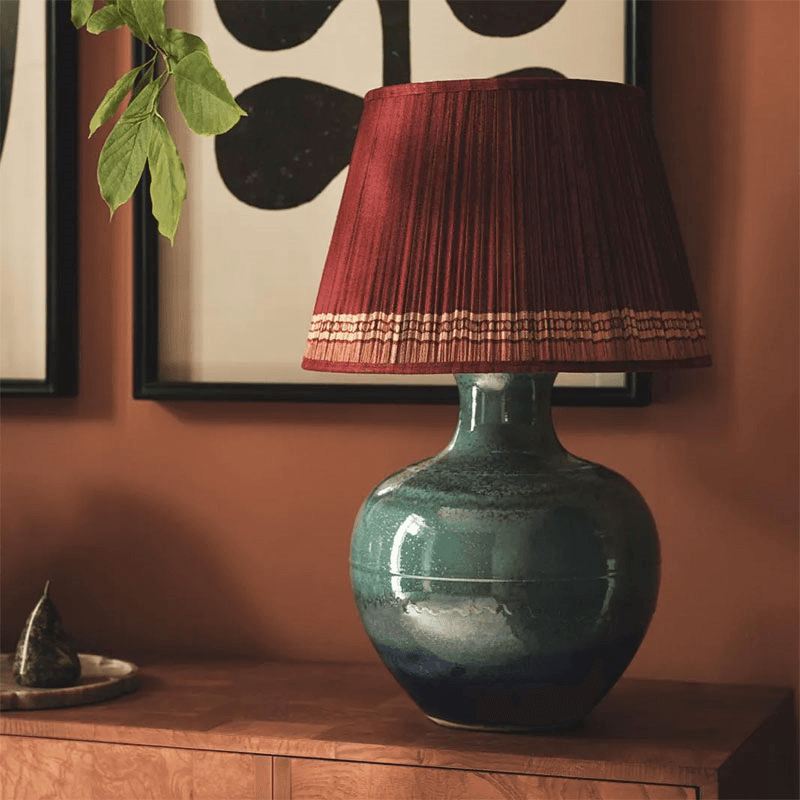 Asteria Table Lamp, H49cm x Diameter 35cm, Marine Blue