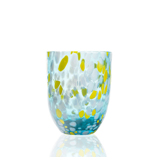 Image showing the Big Confetti Set of 6 Tumblers, 200ml, Aqua & Lemon product.