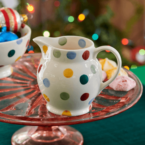 Image showing the Polka Dot Jug, 315ml, Cream product.
