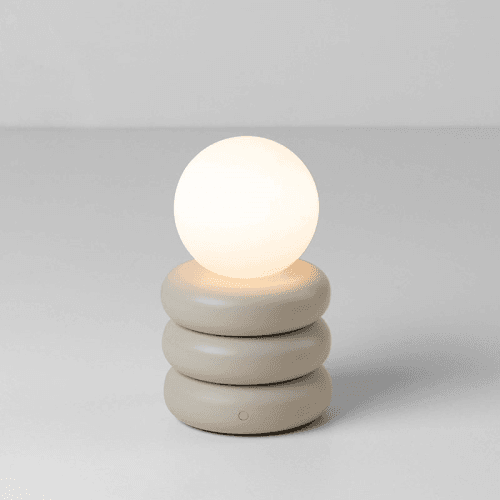 Image showing the Tube Cordless Table Lamp, H20cm, Sand product.