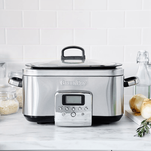 Image showing the Non-Stick Slow Cooker, 6L, Stainless Steel product.
