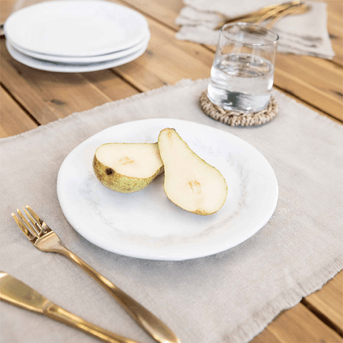 Image showing the Overton Set of 4 Side Plates, White product.