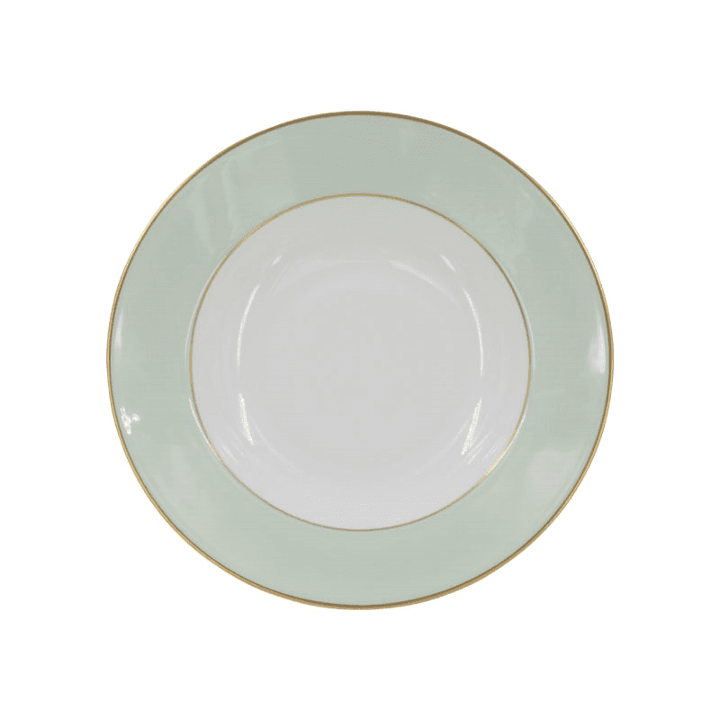 Sous Le Soleil Soup Plate, D22.5cm, Matt Gold Classic Celadon