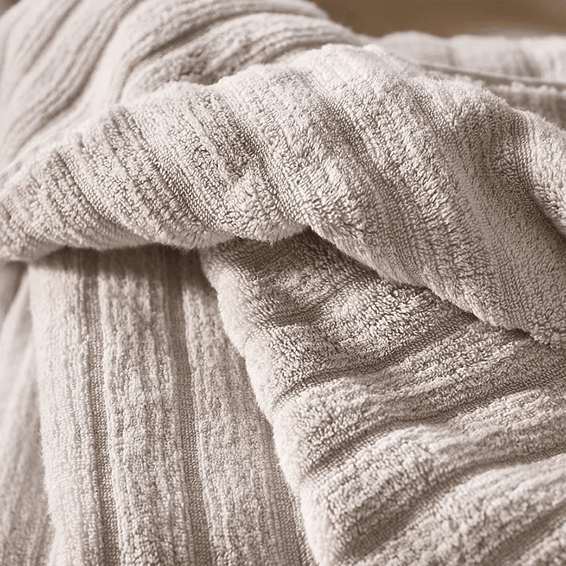 Rib Hydrocotton Bath Sheet, 100 x 150cm, Oatmeal
