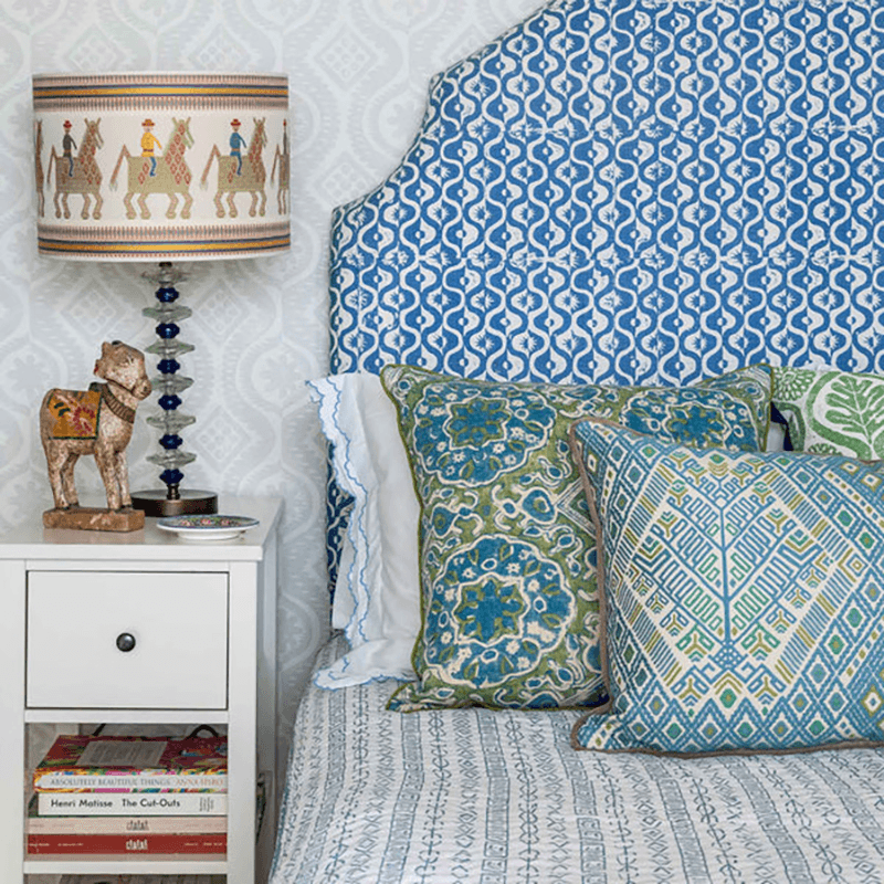 Tapa Kahala Double Quilt, 225 x 225cm, Blue/Green