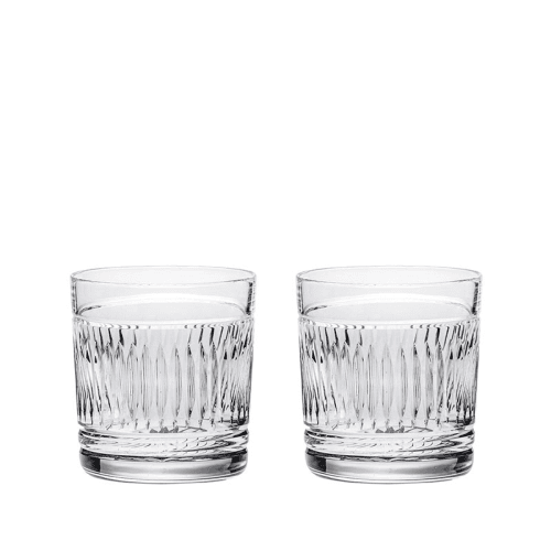 Image showing the Art Deco Set of 2 Whisky Tumblers, 260ml, Clear product.