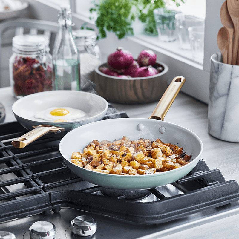 Padova Ceramic Non Stick 11 Piece Cookware Set, Sky Blue