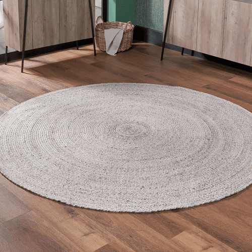 Image showing the Tweed Indoor Outdoor Rug, 200 x 200cm, Warm Grey product.