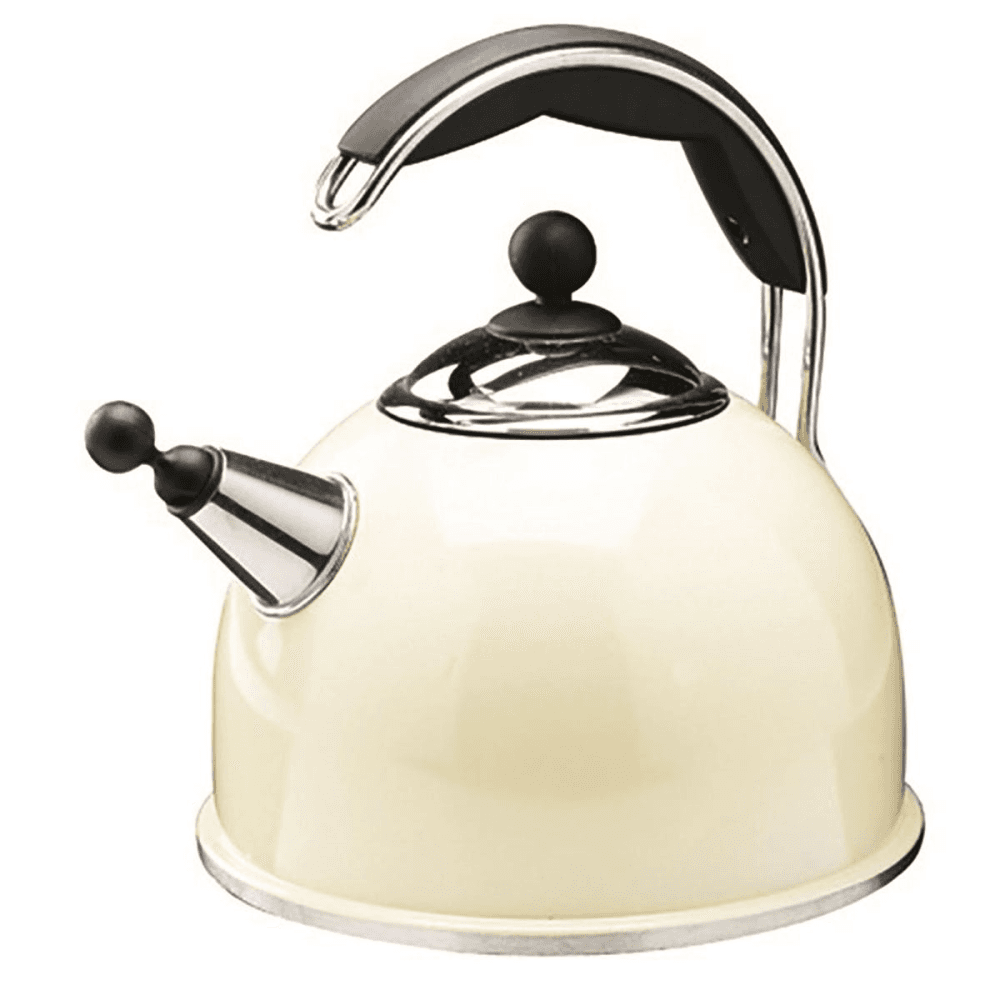 Whistling Kettle, Stainless Steel, Cream