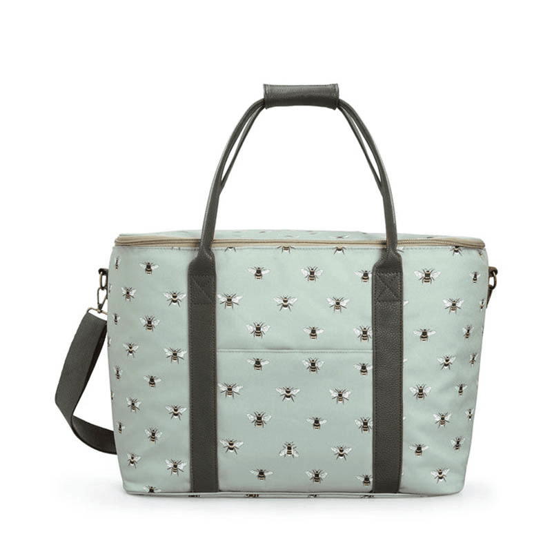 Bees Picnic Bag, Pale Green