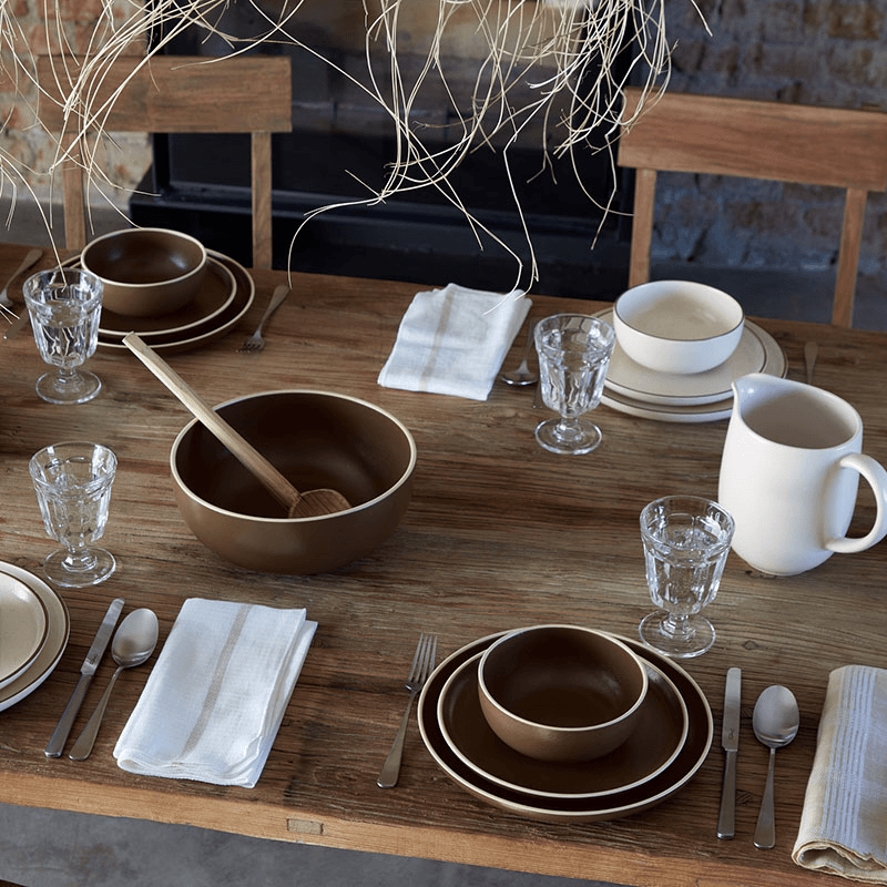 Monterosa Set of 6 Dinner Plates, D27.5cm, Cream Cocoa