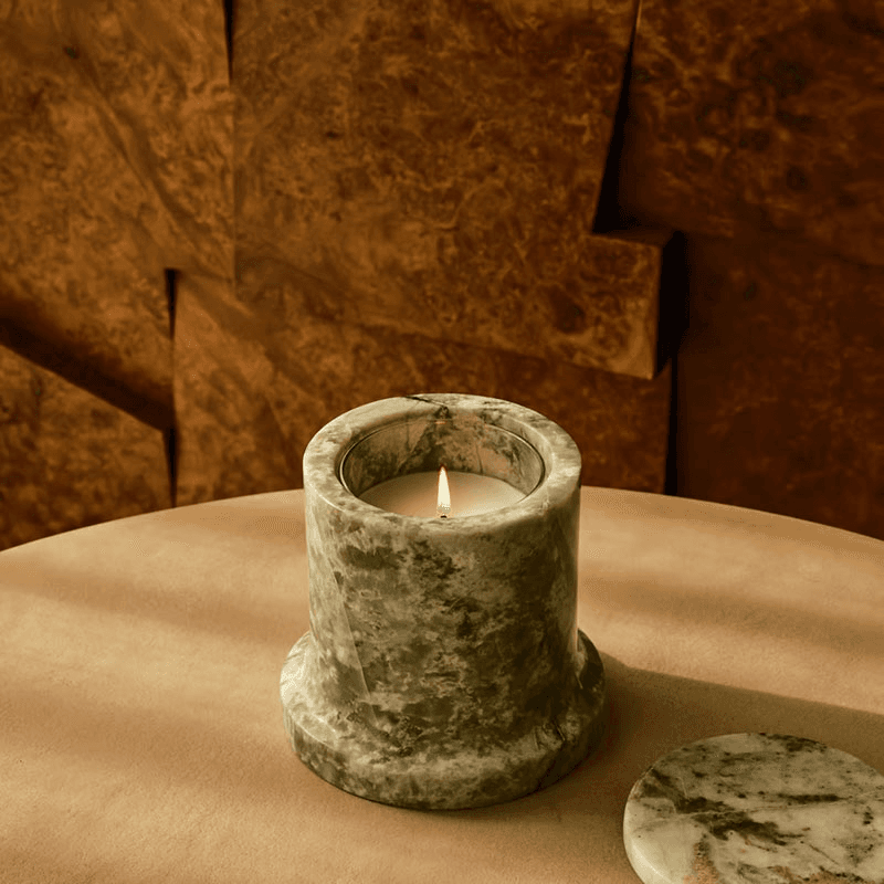 Sicilian Thyme & Apple Marble Candle, 250g, Jade