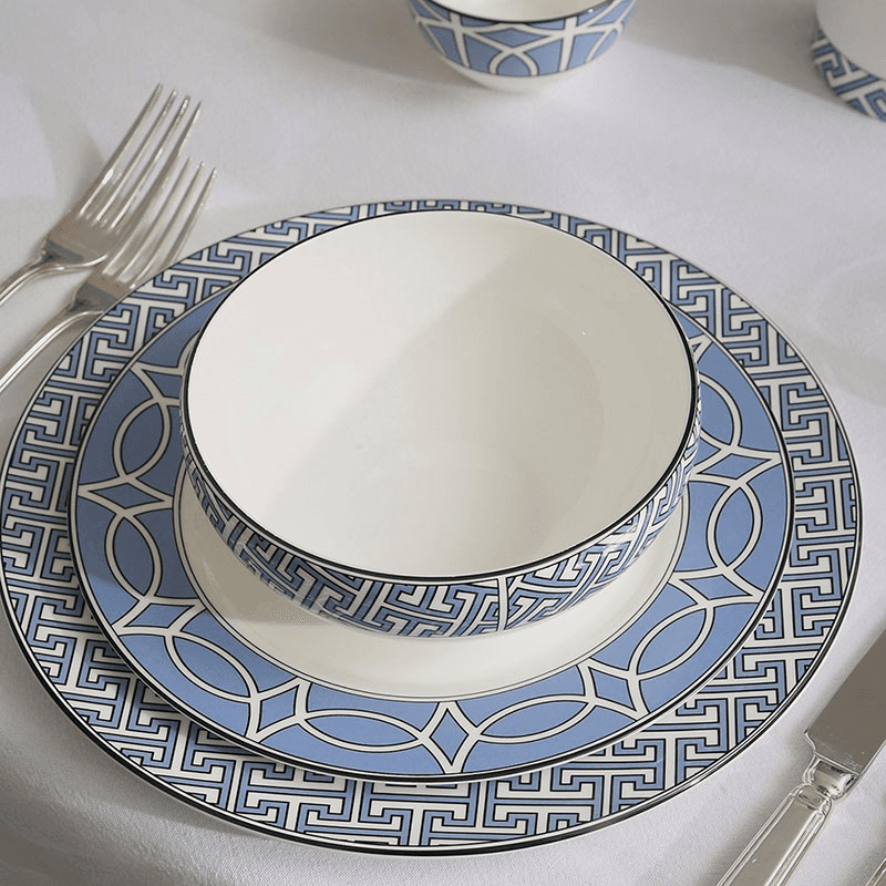 Loop Set of 2 Dessert Plate, D21cm, Cornflower Blue