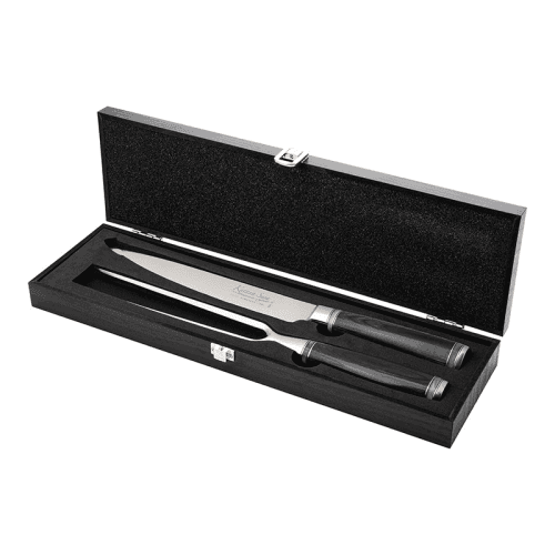 Image showing the Katana Saya Pakkawood 2 Pce Carving Knife & Fork Set product.