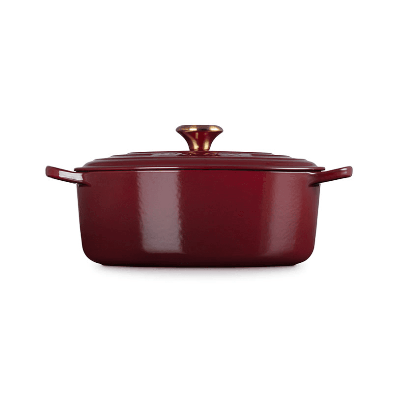 Signature Cast Iron Oval Casserole, 27cm, Garnet