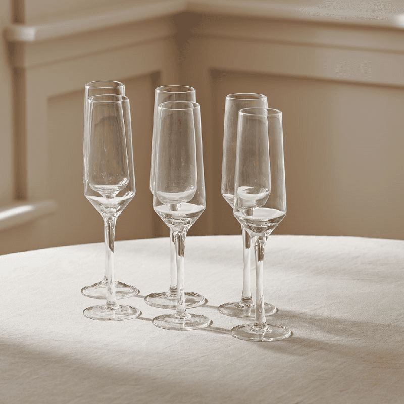 Hoxton Set of 6hampagne Flutes, H22.5cm