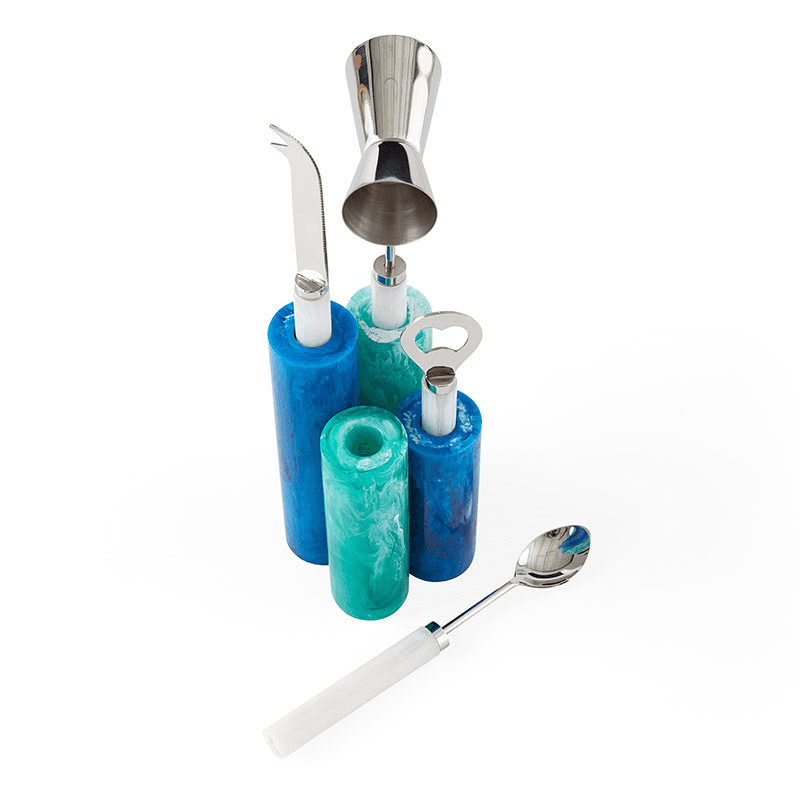 Mustique Barware Set, Blue