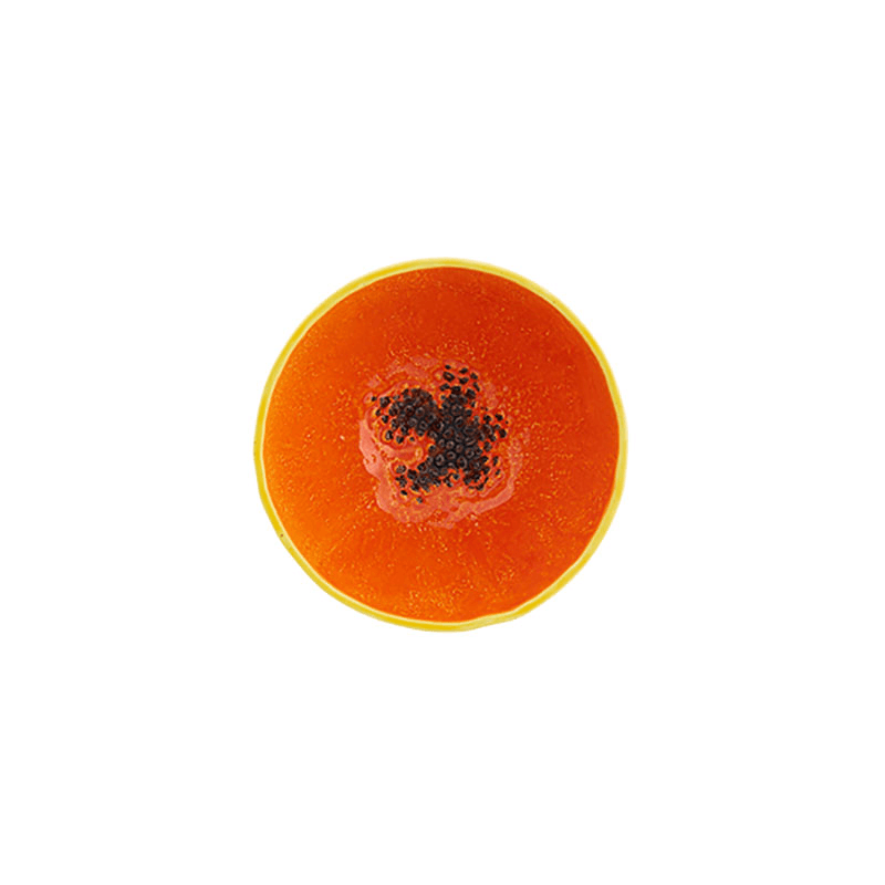 Tropical Fruits Papaya Bowl, D14cm, Multi