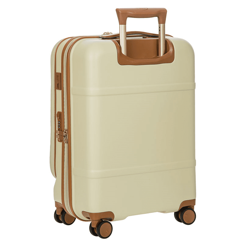 Bellagio Carry-On Suitcase with Front Pocket, H55 x L38 x W23/27cm, Cream