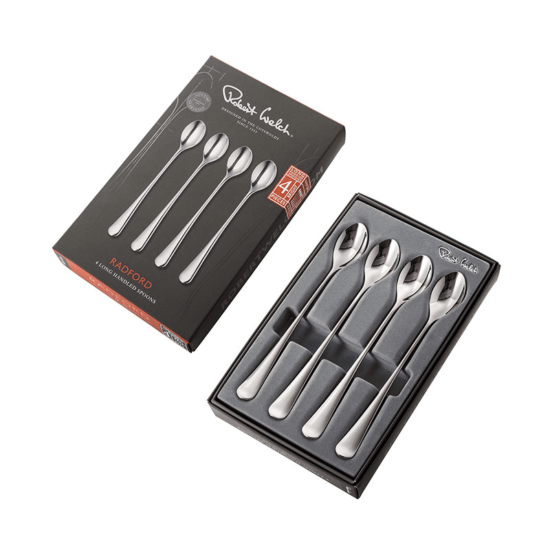 Radford Set of 4 Long Handled Spoon, Stainless Steel