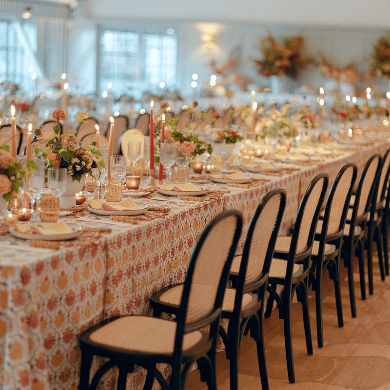 Indiana Tablecloth, 150 x 300cm, Burnt Orange