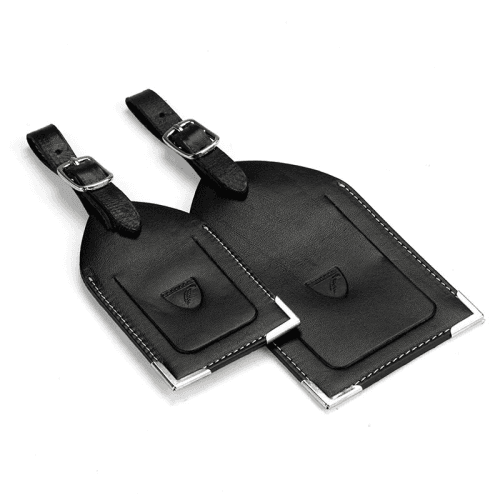 Image showing the Set of 2 Luggage Tags, Smooth Black product.