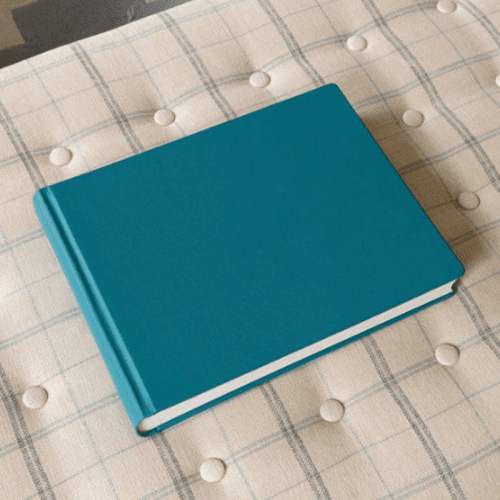 Image showing the Luxury Leather Landscape Photo Album, 30.5 x 39cm, Teal product.