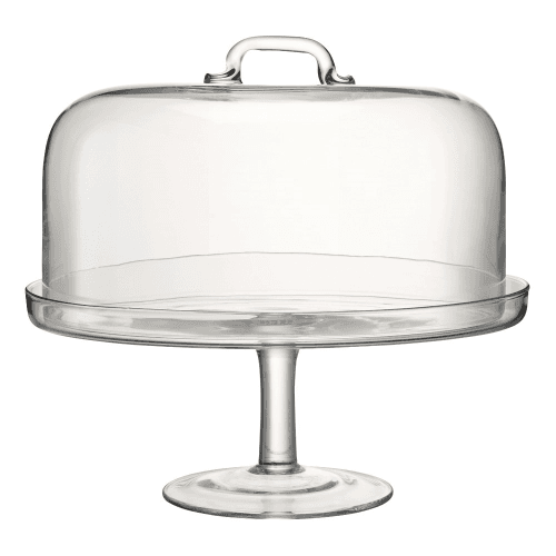 Image showing the Serve Cakestand and dome, 34.5cm and 32cm, clear product.