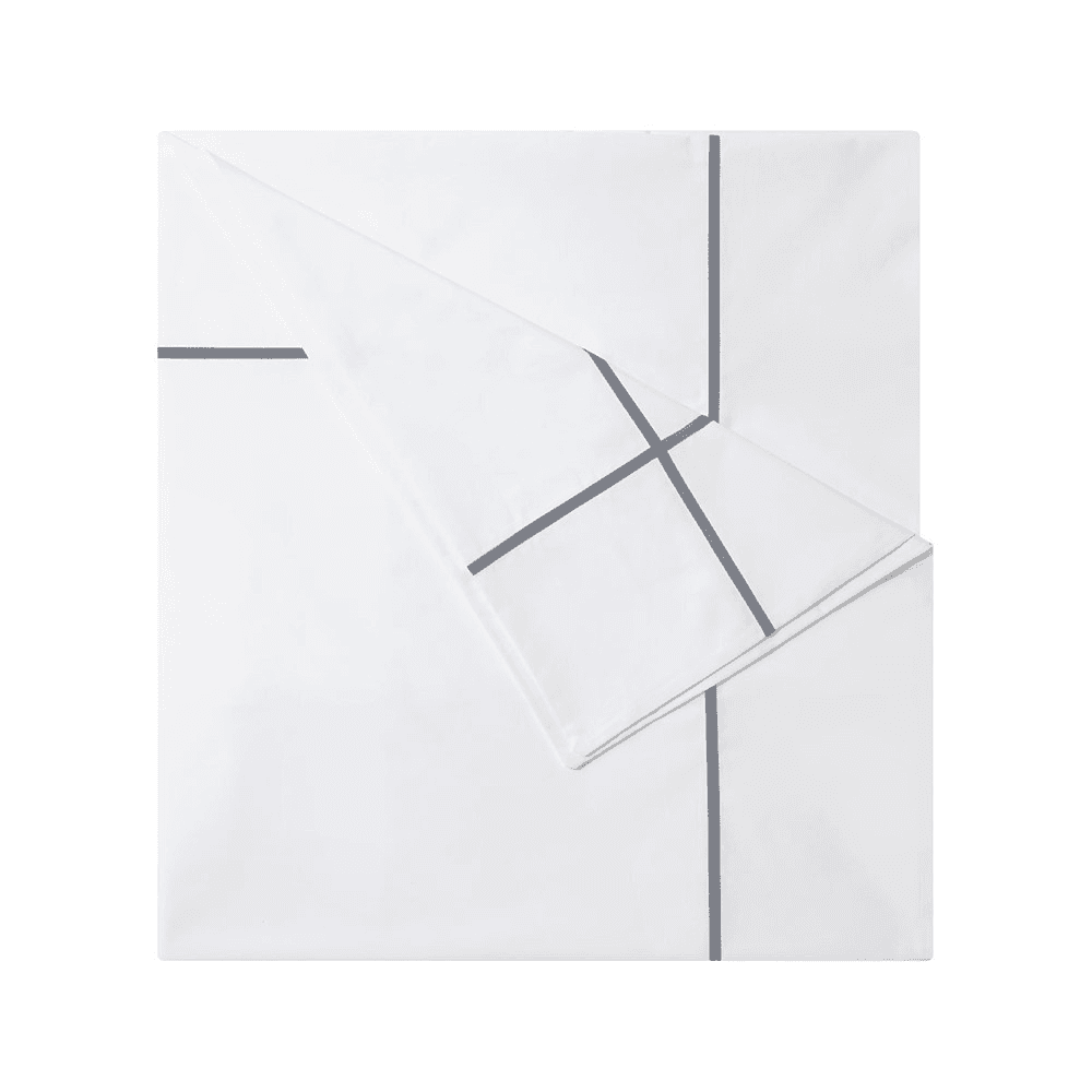 Athena - 500 Thread Count Cotton Percale Super king duvet cover, 260 x 220cm, Platine