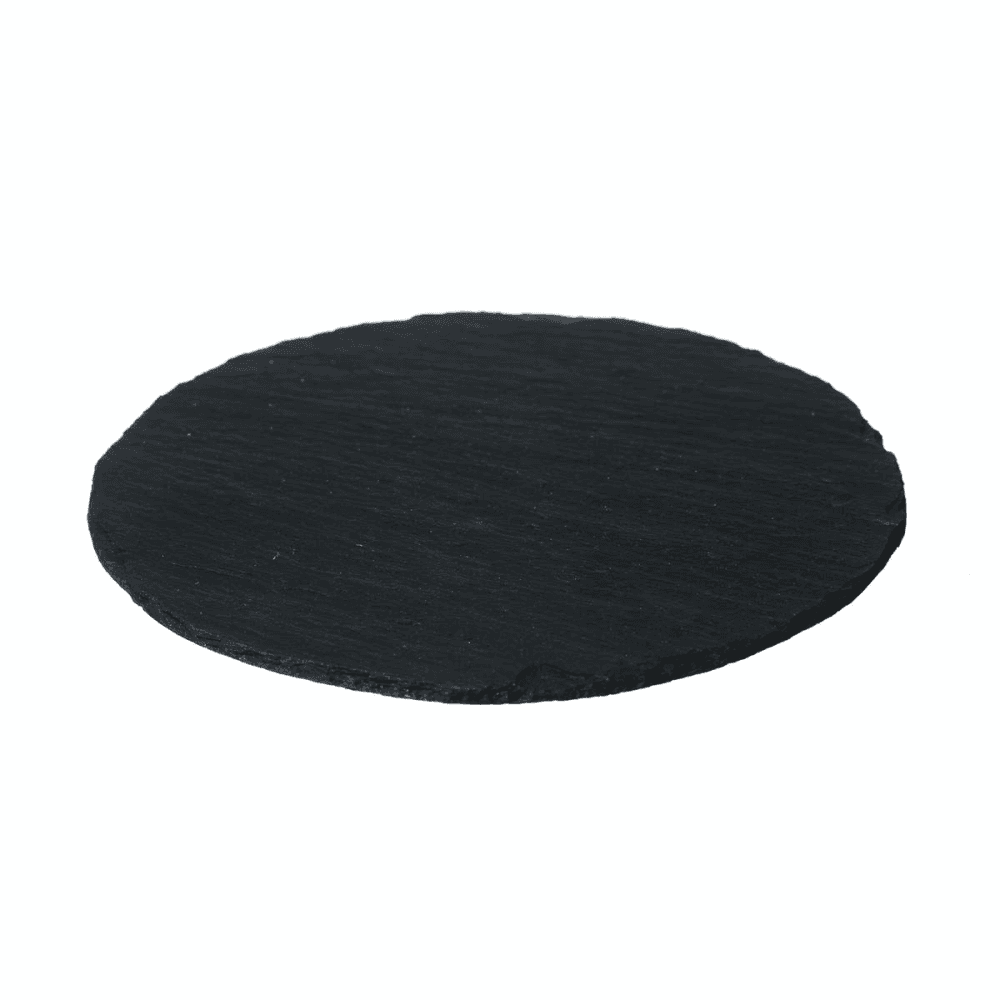 Pair of round tablemats, 23cm, Slate
