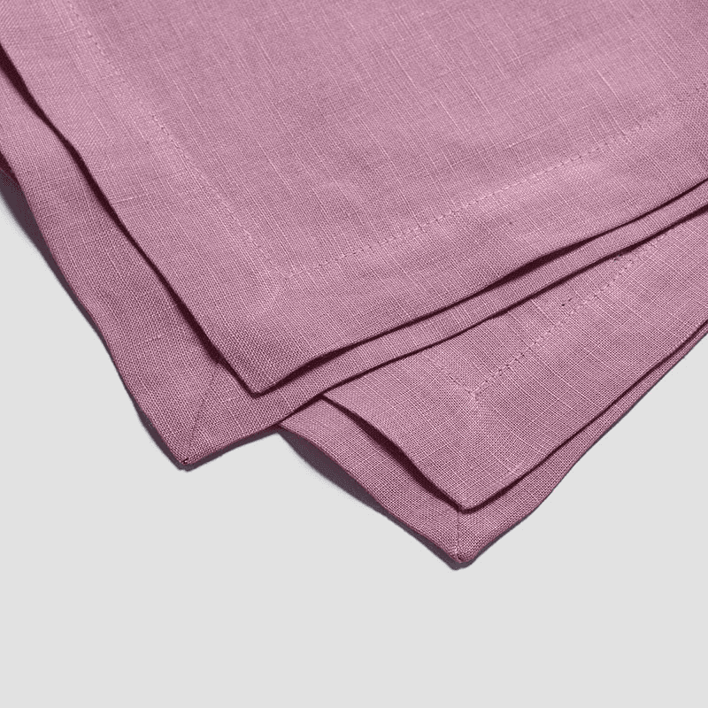 Linen Set of 4 Napkins, 45 x 45cm, Raspberry