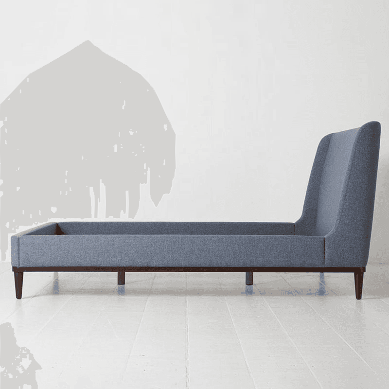 Bed 02 Linen Double Frame, Midnight