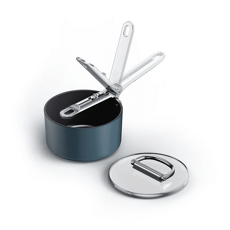 Space Folding Saucepan & Lid, 15cm, Midnight Blue