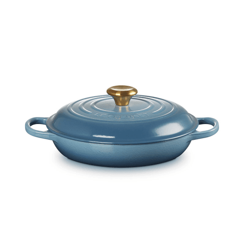 Image showing the Signature Cast Iron Shallow Casserole, 26cm, Chambray product.