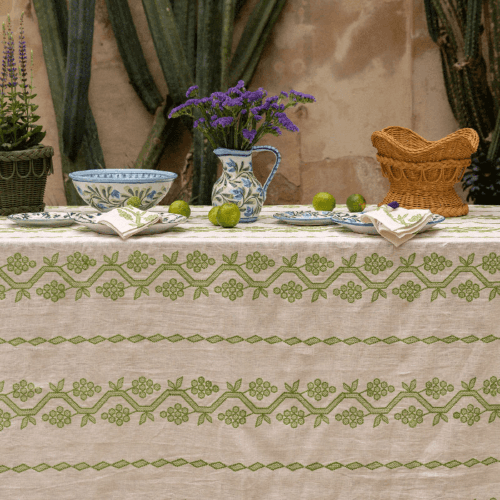 Image showing the Napa Tablecloth, 180 x 270cm, Green product.