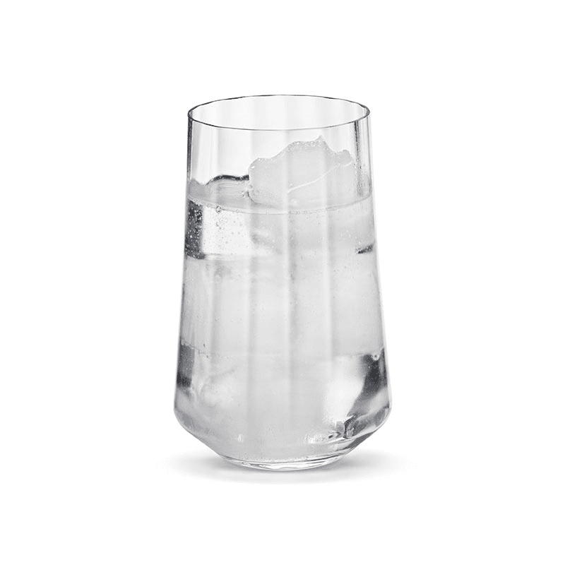 Bernadotte Set of 6 Tall Lead Free Crystal Glass Tumblers, 380ml, Clear
