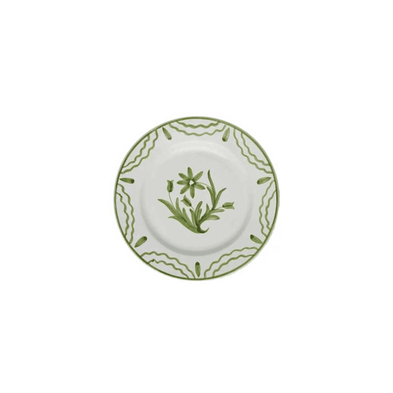 Summer Flower Plate, Medium, Green