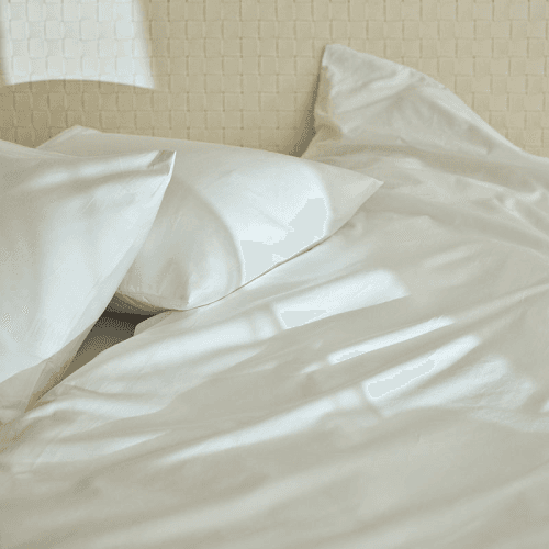 Image showing the Cotton Sateen 500TC Duvet Set, King, White product.