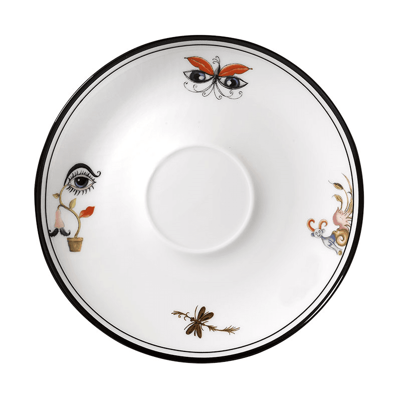 Arcadia Set of 2 Tea Cups with Saucers, 200ml, White