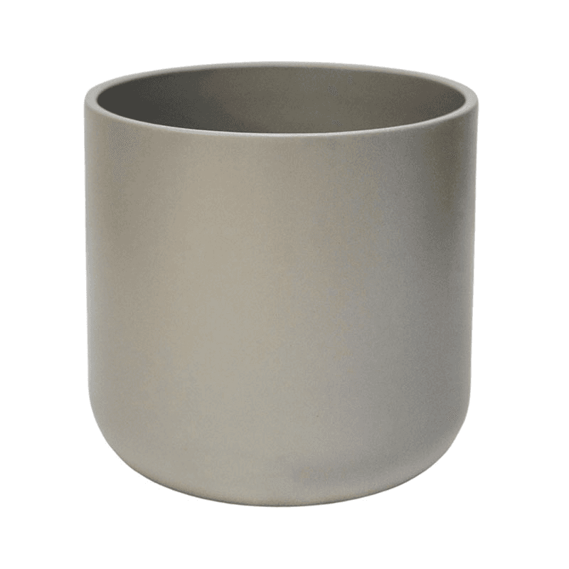 Lisbon Planter, H25.5 x W26 x D26cm, Light Grey