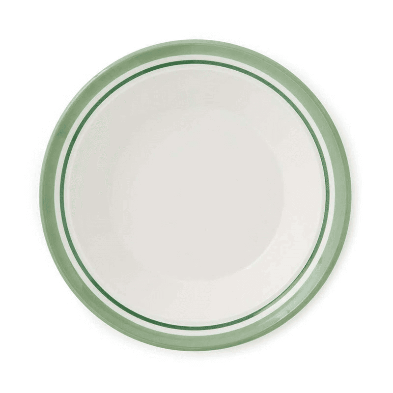 Potter's Stripe Set of 4 Soup Plates, D21cm, Green