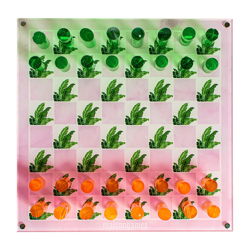 Beverly Hills Chess Set, L35.6 x W35.6cm, Pink