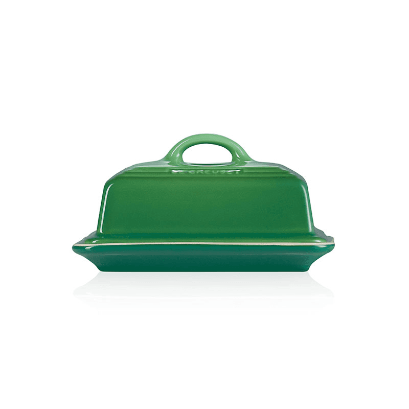 Stoneware Butter Dish, Bamboo Green