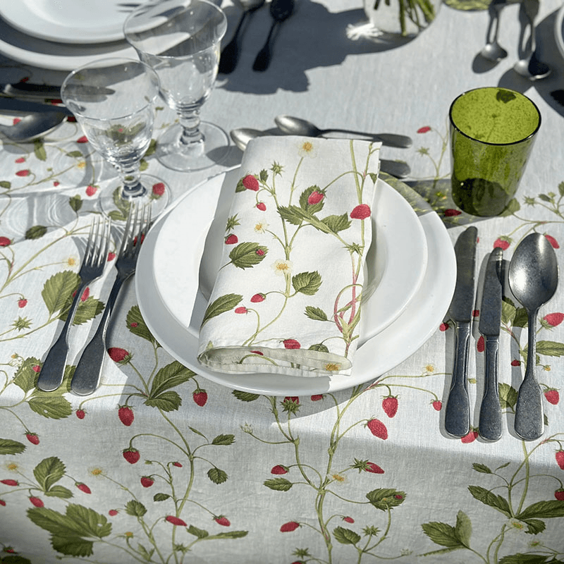Fraise De Bois Linen Napkin, 50 x 50cm, Red