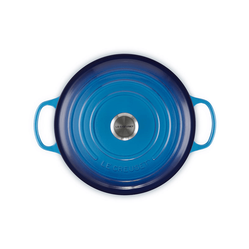 Signature Cast Iron Round Casserole, 28cm, Azure