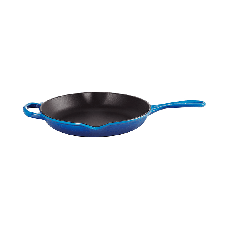 Signature Cast Iron Skillet with Metal Handle, 23cm, Azure